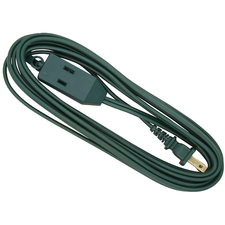 All-Source Extension Cord, 16 AWG, Indoor, 16/2, 1 Outlets, Green, 12 ft IN-PT2162-12X-GR